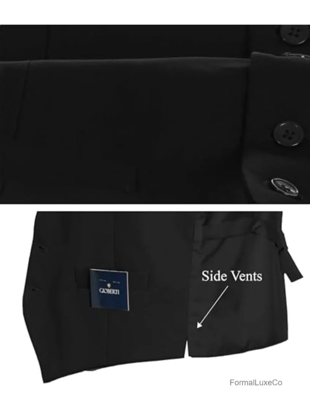 Formal Suit Vest with Real Pockets, Adjustable Back Strap, Woven Fabric, Single